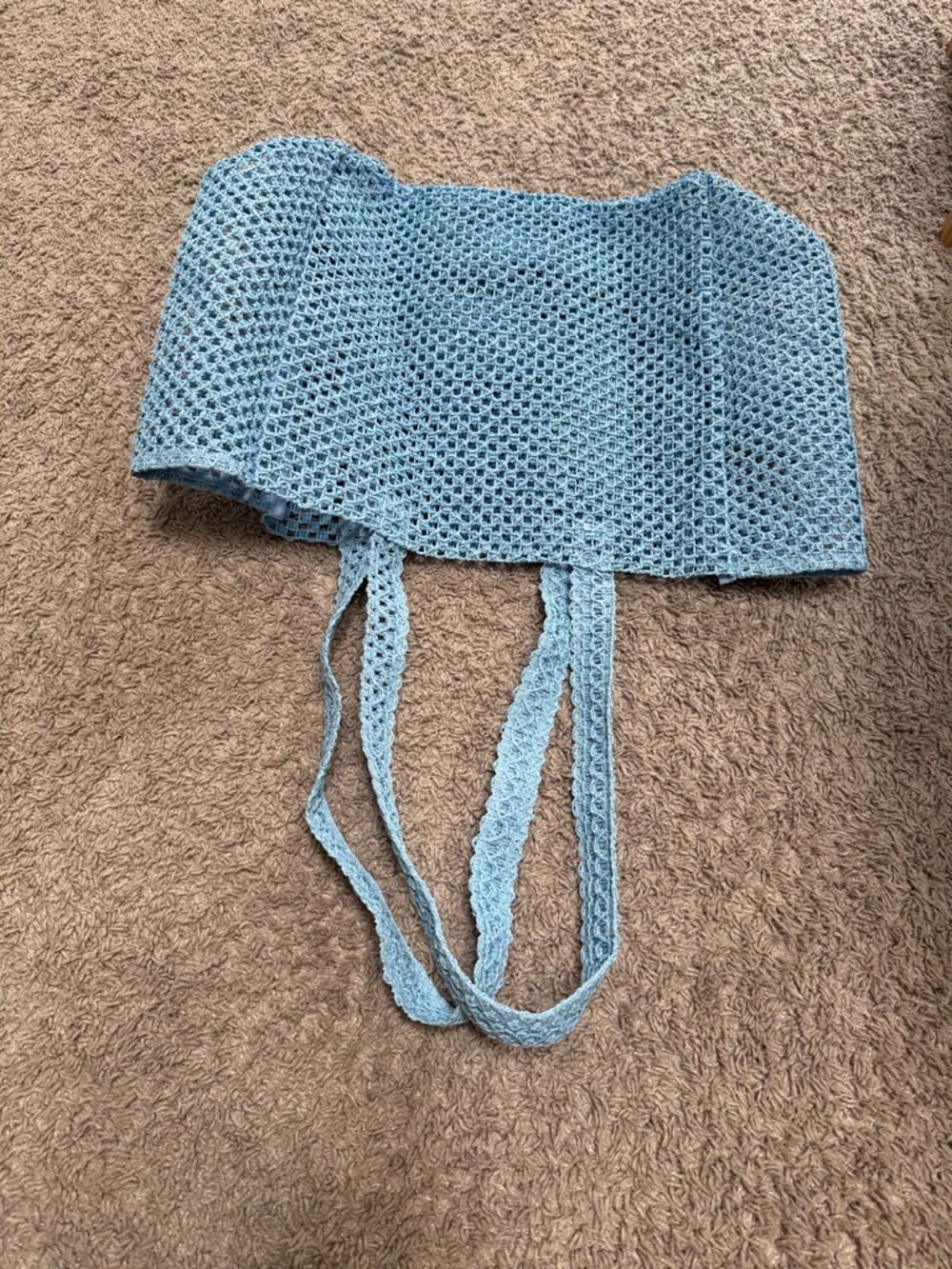 Dolce & Gabbana Pale Blue Crochet Tote - Picture 5 of 6